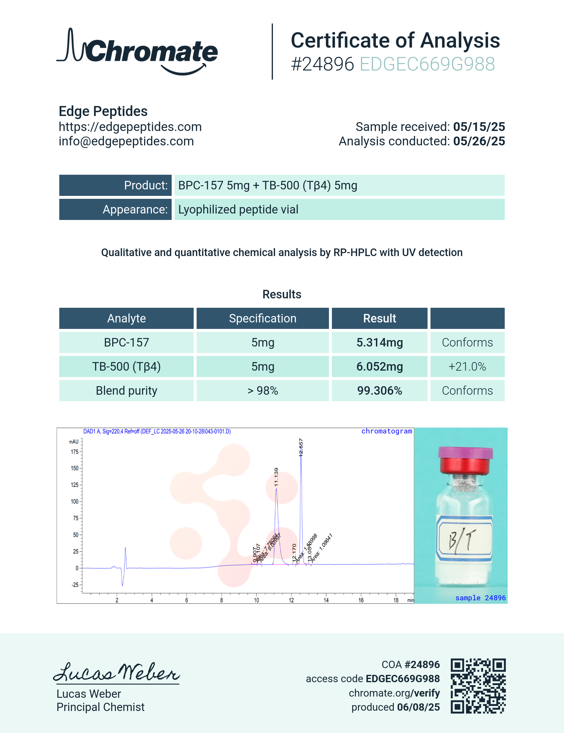 BPC-157 + TB-500 Blend 5/5mg – 10 Vial Box