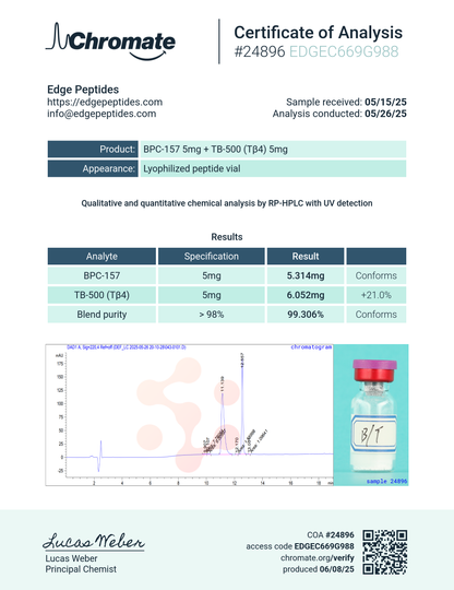 BPC-157 + TB-500 Blend 5/5mg – 10 Vial Box