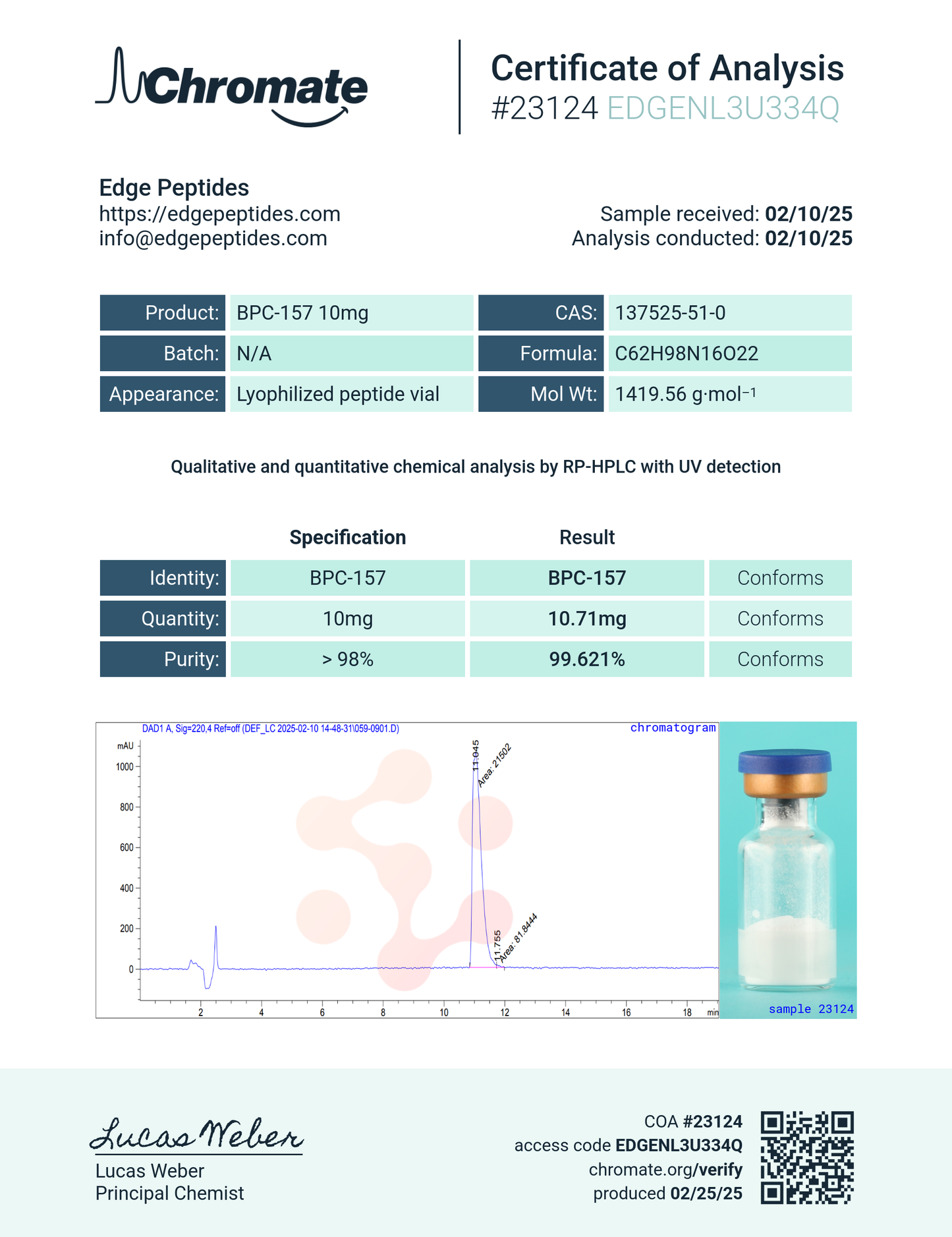 BPC-157 10-40 mg – 10 Vial Box