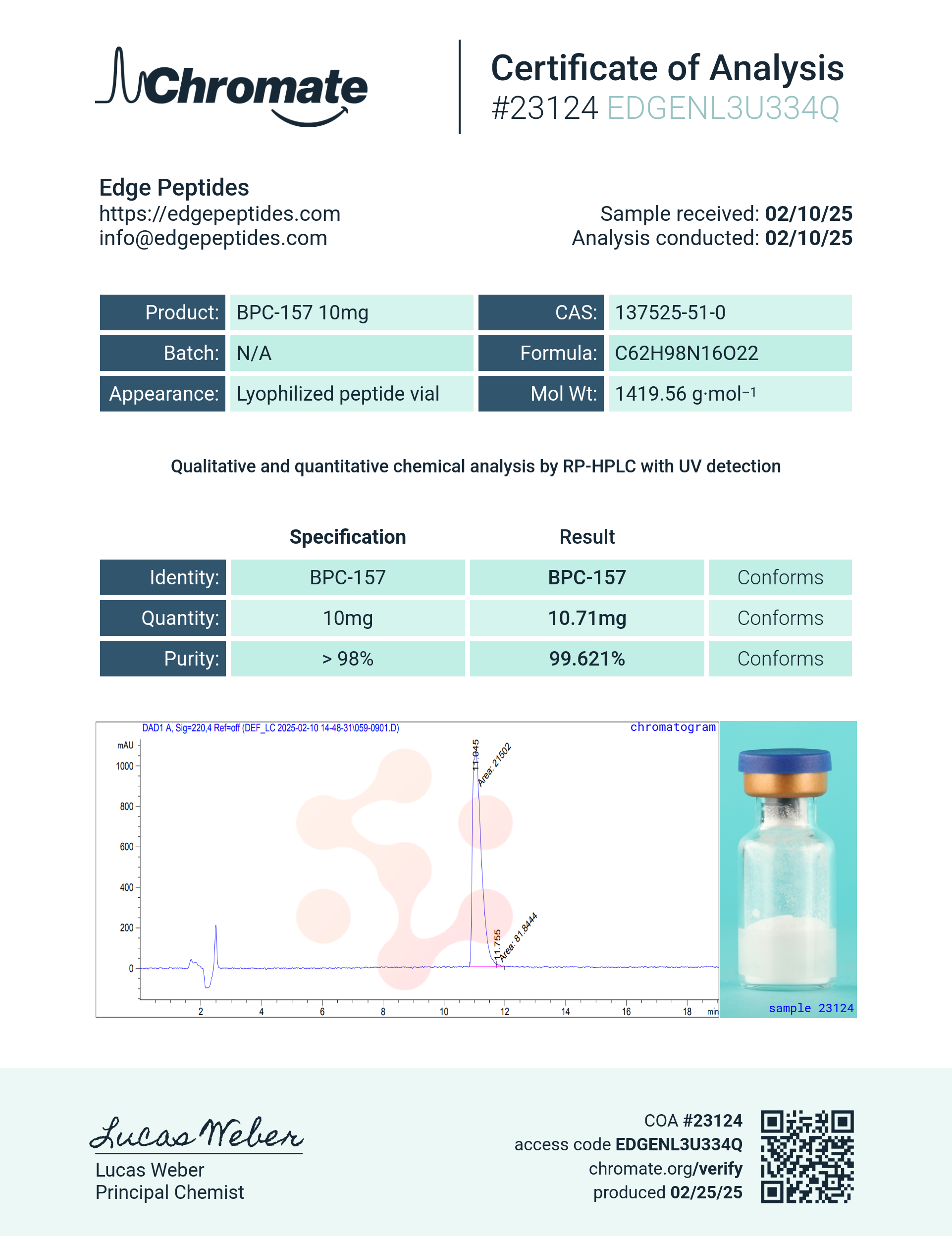 BPC-157 10-40 mg – 10 Vial Box