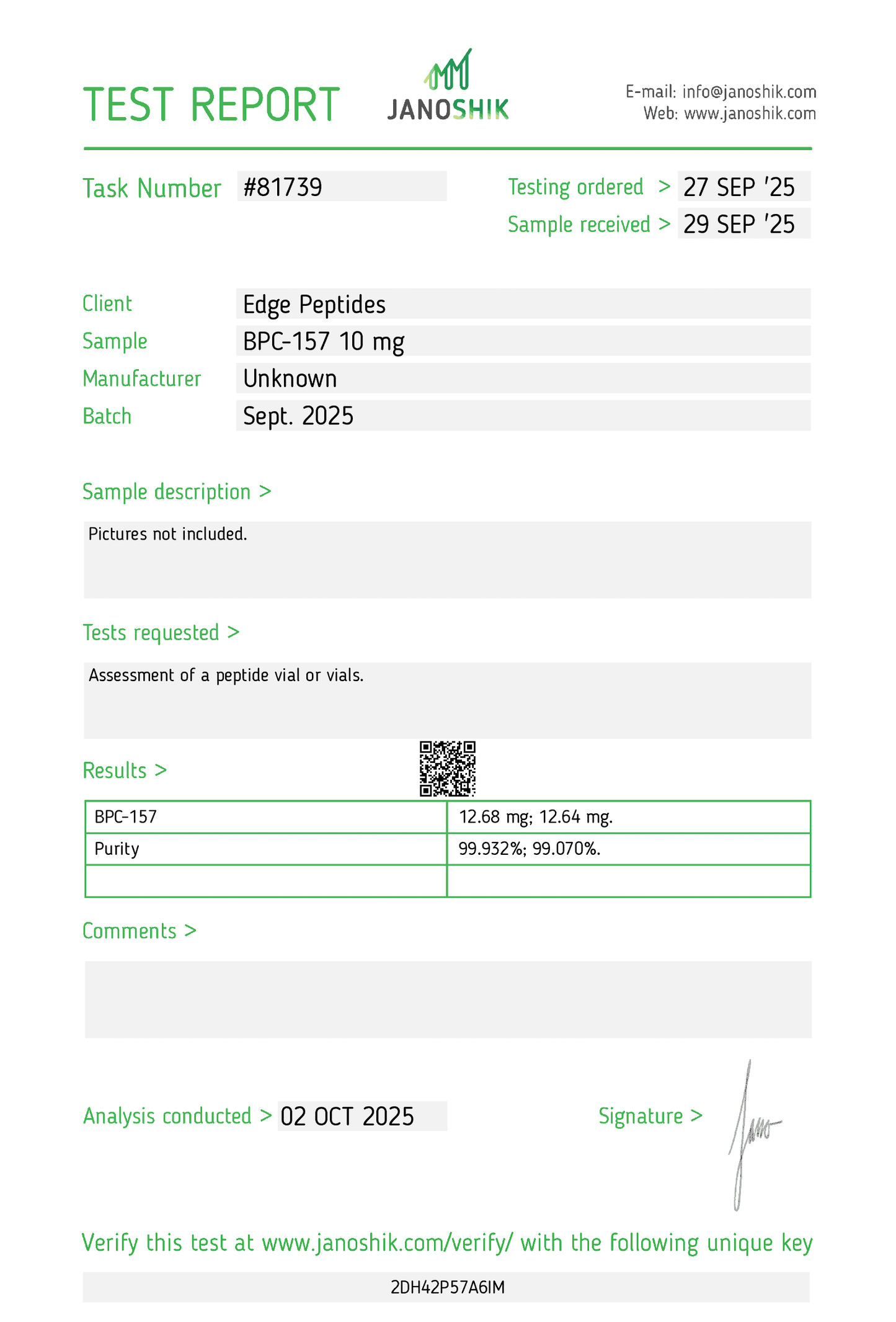 BPC-157 10-40 mg – 10 Vial Box