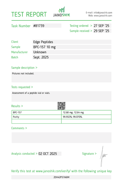 BPC-157 10-40 mg – 10 Vial Box