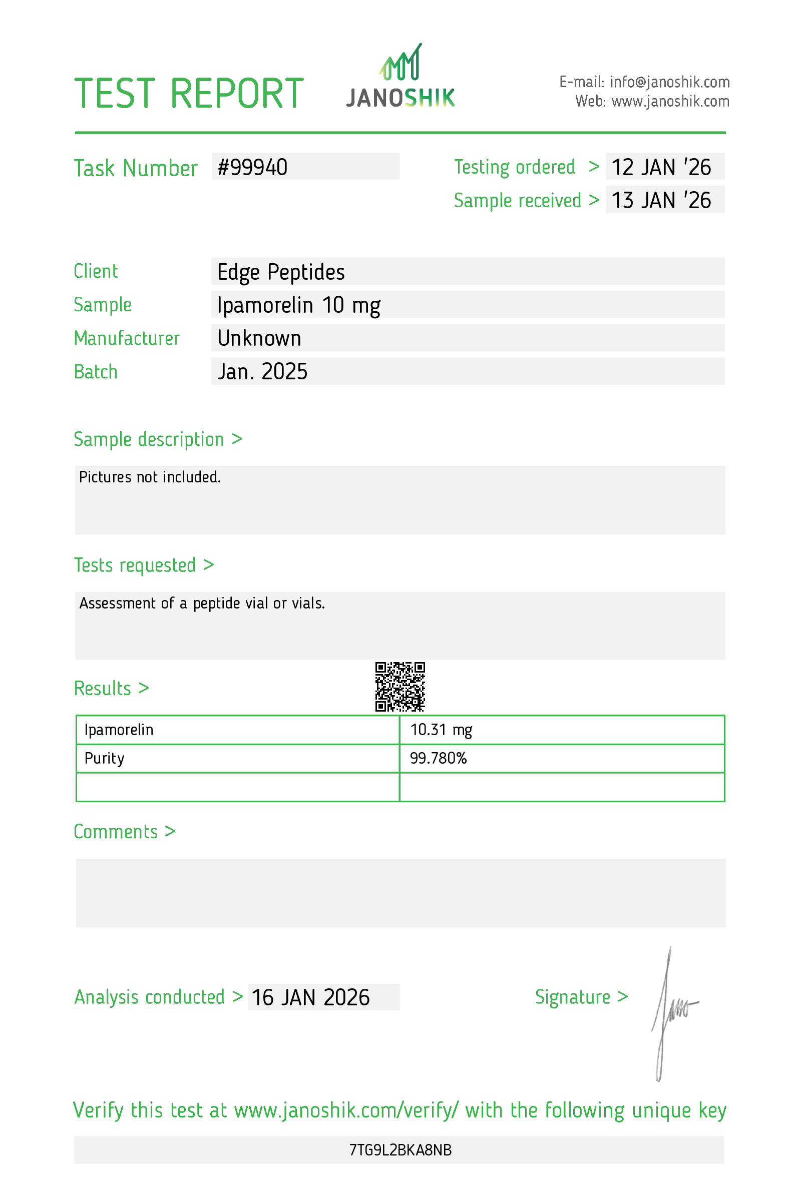 Ipamorelin 10 mg – 10 Vial Box (100mg Total)