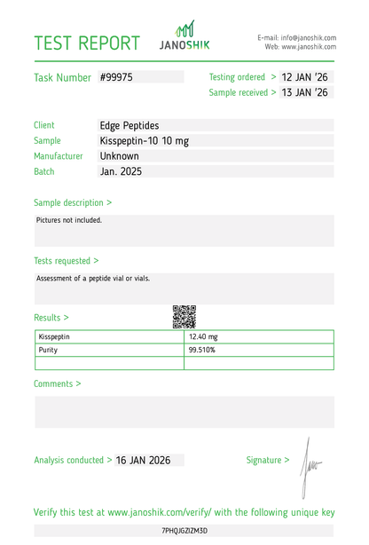 Kisspeptin-10 10mg – 10 Vial Box (100mg Total)