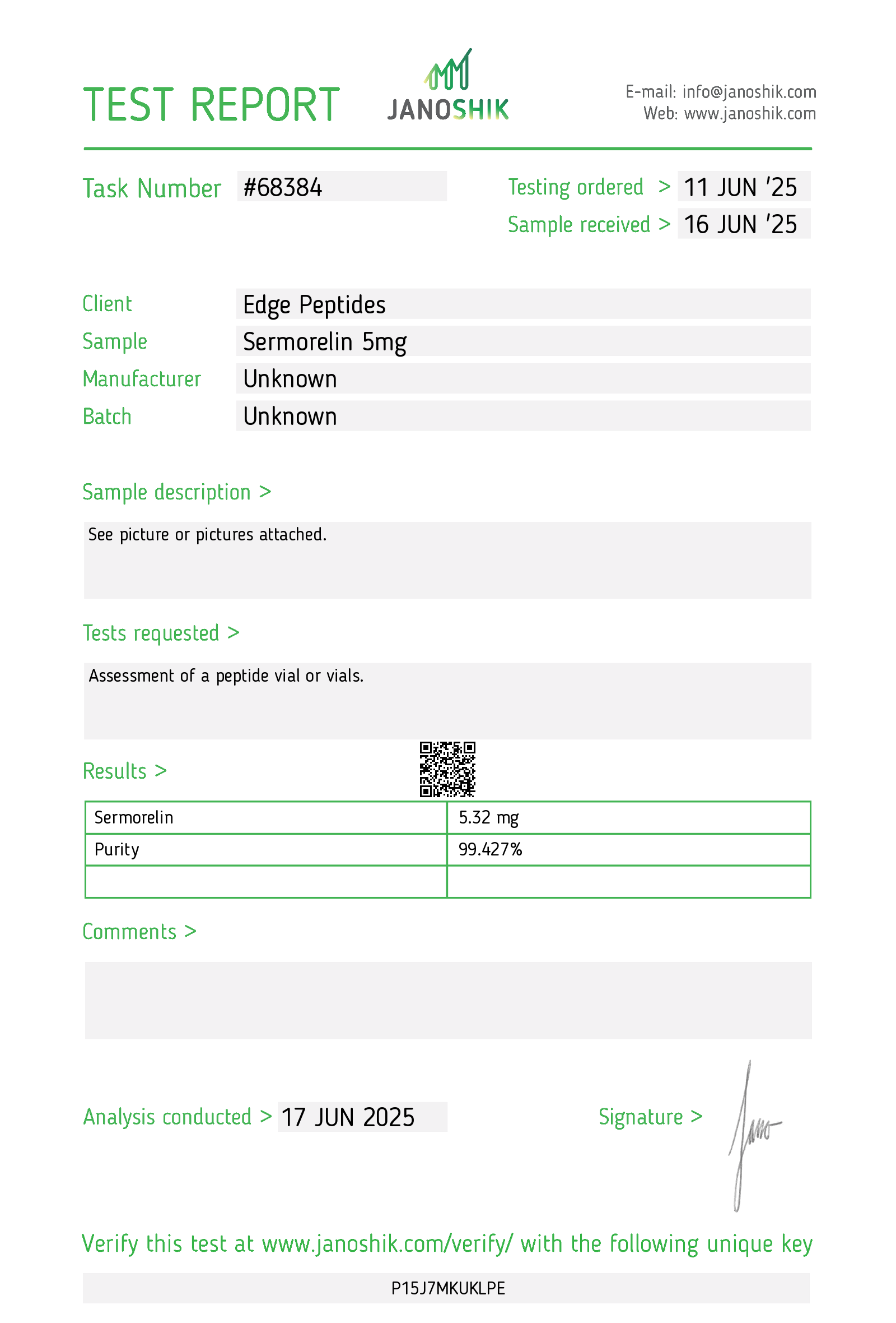 Sermorelin 5mg – 10 Vial Box (50mg Total)