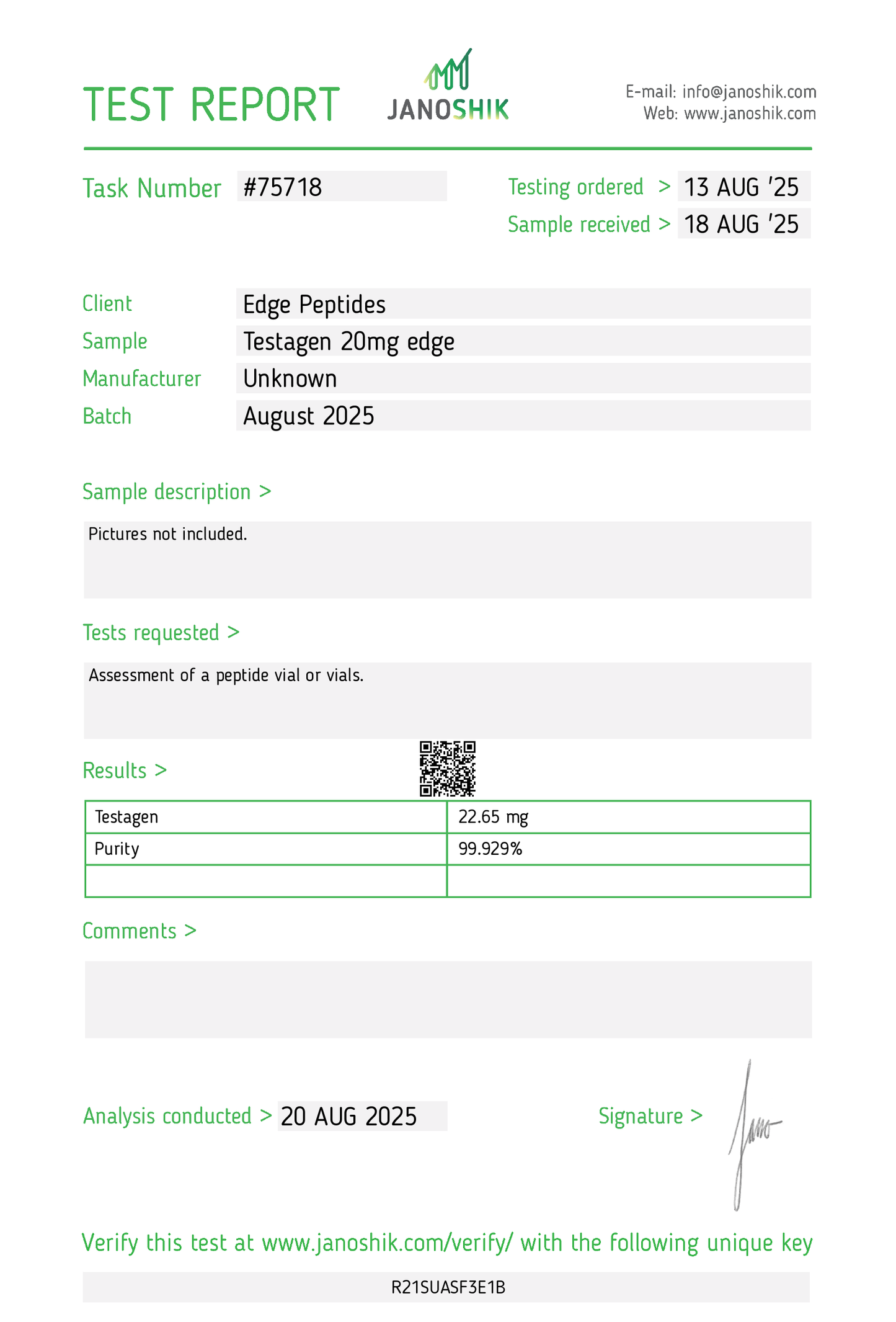 Testagen 20mg – 10 Vial Box (200mg Total)